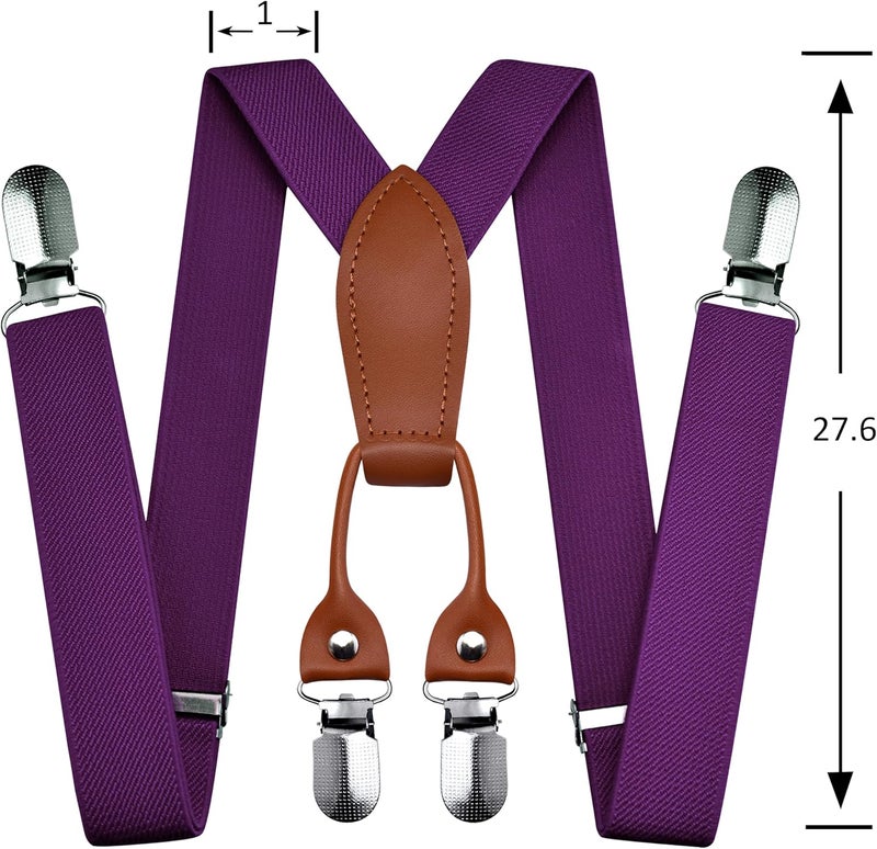 Branduce Adjustable Baby Boy Pre-tied Bow Tie and Suspenders Set Kids Y Back Suspenders with 4 Strong Clips - Image 3